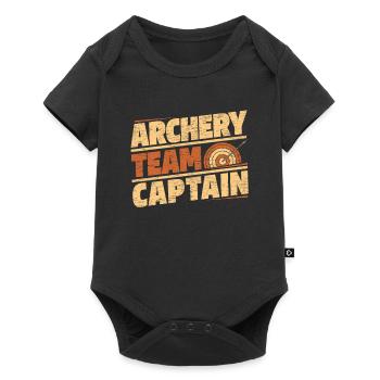 Bogenschütze Bogensport Pfeil Bogen Bogenschießen - Baby Premium Kurzarmbody - Schwarz - Vorne