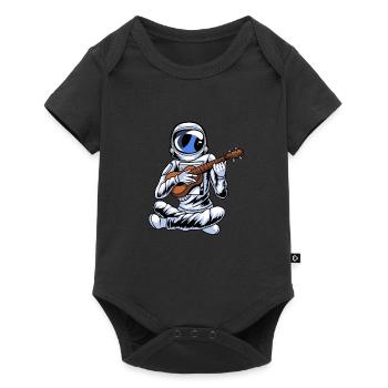 Astronaute ukulélé - Body à manches courtes Premium Bébé - noir - Devant