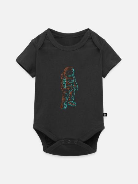 Astronaut Raumfahrer Kosmonaut - Baby Premium Kurzarmbody - Schwarz