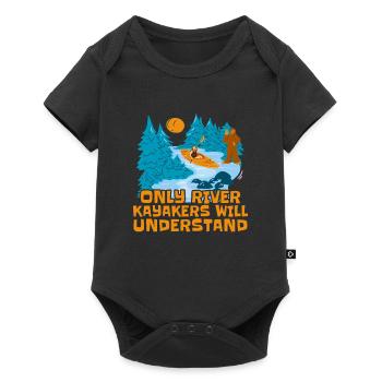 Kayak river kayak - Baby Premium short-sleeve bodysuit - black - Front