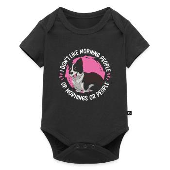 Border Collie - Body à manches courtes Premium Bébé - noir - Devant
