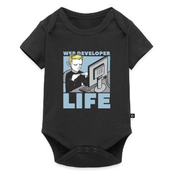Web Developer Web Developer Web Developer - Baby Premium short-sleeve bodysuit - black - Front