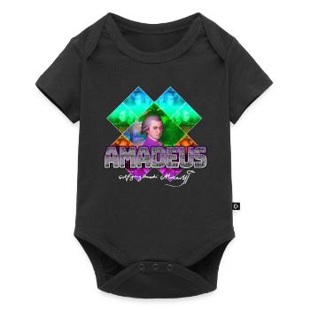Mozart Pop Art | Wolfgang Amadeus Mozart Cadeau - Body à manches courtes Premium Bébé - noir - Devant