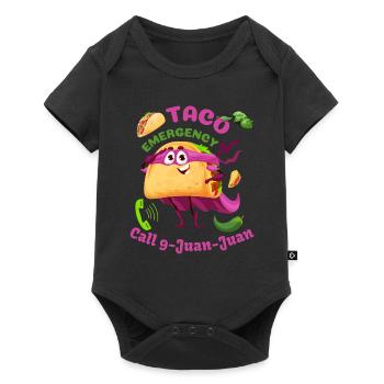 Funny Mexican Taco Emergency Call 9 Juan Juan - Baby Premium short-sleeve bodysuit - black - Front