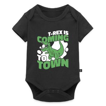 Dinosaure T Rex - Body à manches courtes Premium Bébé - noir - Devant