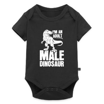 Dinosaur Adult dinosaur - Baby Premium short-sleeve bodysuit - black - Front