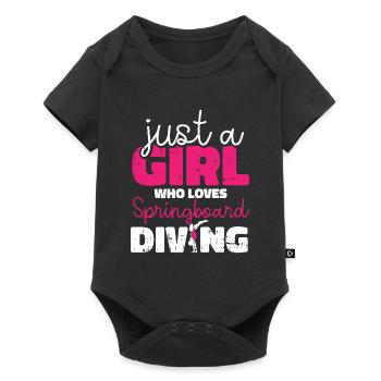 Diving Diver Girls - Baby Premium short-sleeve bodysuit - black - Front