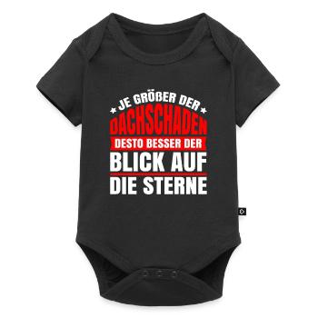 Schwarzer Humor Ironie - Baby Premium Kurzarmbody - Schwarz - Vorne