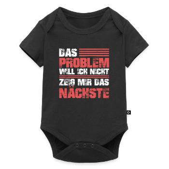 Schwarzer Humor Ironie - Baby Premium Kurzarmbody - Schwarz - Vorne