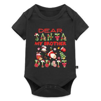 Dear Santa My Brother Did It Cute Family Christmas - Baby Premium short-sleeve bodysuit - black - Front