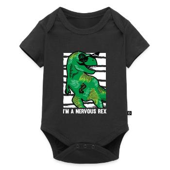 Dinosaure Dinosaure adulte - Body à manches courtes Premium Bébé - noir - Devant