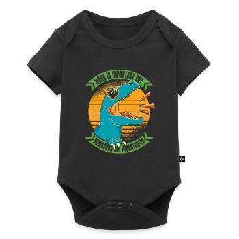 Dinosaure Dinosaure adulte - Body à manches courtes Premium Bébé - noir - Devant