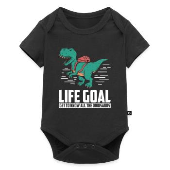 Dinosaure Dinosaure adulte - Body à manches courtes Premium Bébé - noir - Devant