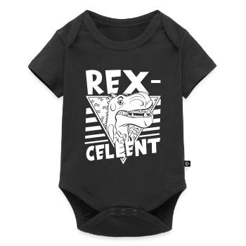 Dinosaure Dinosaure adulte - Body à manches courtes Premium Bébé - noir - Devant