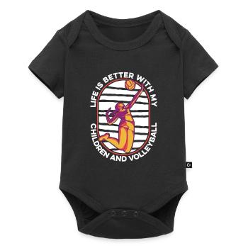 Volleyball Volleyball Player Volleyball Mama - Body à manches courtes Premium Bébé - noir - Devant