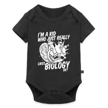 Biologie Biologe Kinder Biologie - Baby Premium Kurzarmbody - Schwarz - Vorne