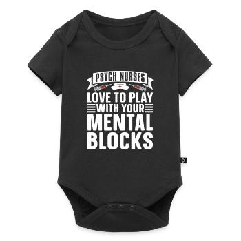 Krankenschwester - Baby Premium Kurzarmbody - Schwarz - Vorne