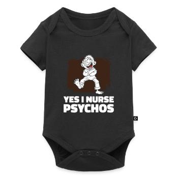 Krankenschwester - Baby Premium Kurzarmbody - Schwarz - Vorne