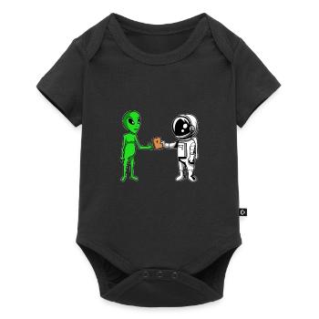 Christ Christianisme Astronaute - Body à manches courtes Premium Bébé - noir - Devant