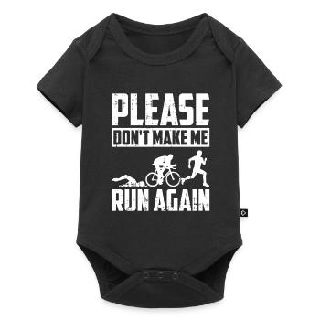 Triathlon Triathlete Lustig - Baby Premium short-sleeve bodysuit - black - Front
