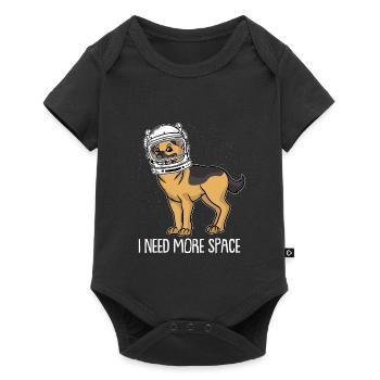 Schäferhund Astronaut I Need More Space - Baby Premium Kurzarmbody - Schwarz - Vorne
