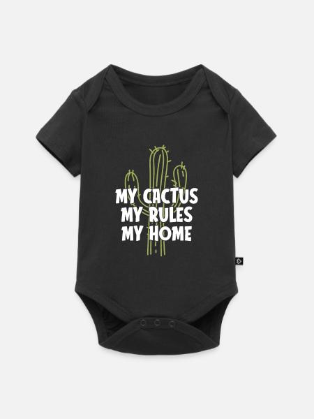 Kaktus Garten Kaktus - Baby Premium Kurzarmbody - Schwarz