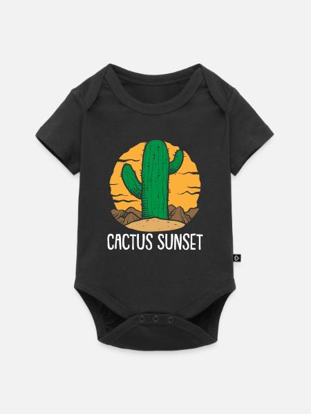 Kaktus Garten Kaktus - Baby Premium Kurzarmbody - Schwarz