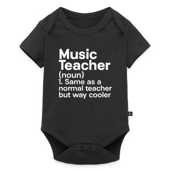 Professeur de musique Professeur de musique Professeur de musique - Body à manches courtes Premium Bébé - noir - Devant