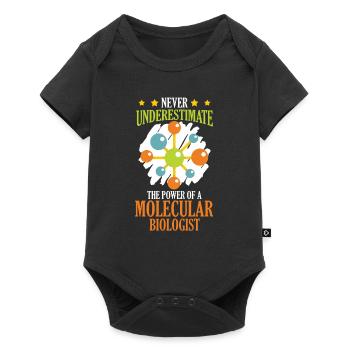 Biologie Biologe Molekül Molekularbiologe - Baby Premium Kurzarmbody - Schwarz - Vorne