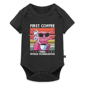 Axolotl Lunettes de soleil Café - Body à manches courtes Premium Bébé - noir - Devant