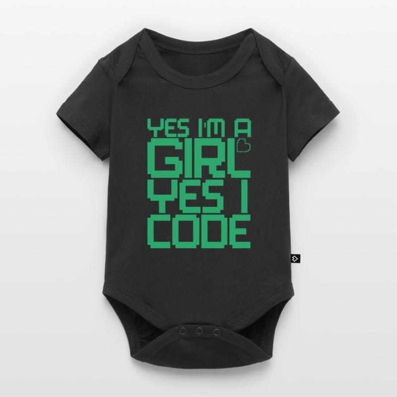 Developer Coder Programmer Girl Baby Premium short-sleeve bodysuit