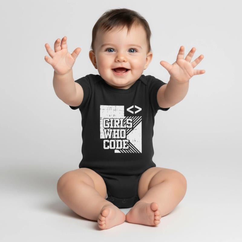Developer Coder Programmer Girl Baby Premium short-sleeve bodysuit