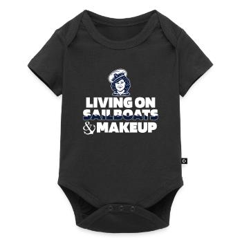 Sailing Sailboat Anchor - Baby Premium short-sleeve bodysuit - black - Front