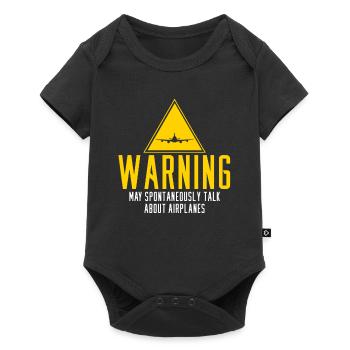 Airplane mechanic funny - Baby Premium short-sleeve bodysuit - black - Front