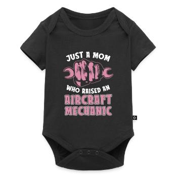 Airplane mechanic mom - Baby Premium short-sleeve bodysuit - black - Front