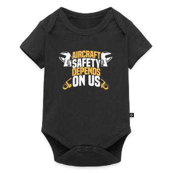 Aircraft mechanic key - Baby Premium short-sleeve bodysuit - black - Front