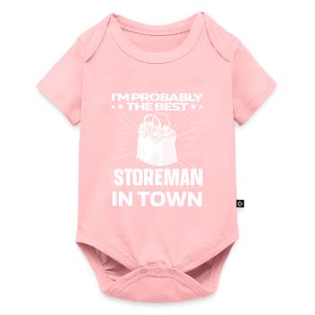 Lagerist Lagerarbeiter Lustig - Baby Premium Kurzarmbody - Rosa - Vorne