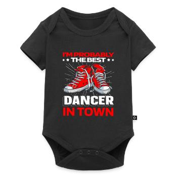 Danseurs dansants drôles - Body à manches courtes Premium Bébé - noir - Devant