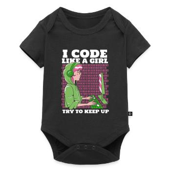 Developer Coder Programmer - Baby Premium short-sleeve bodysuit - black - Front
