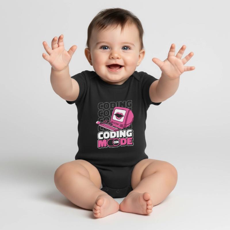 Développeur Coder Programmeur Mode activé Body à manches courtes Premium Bébé