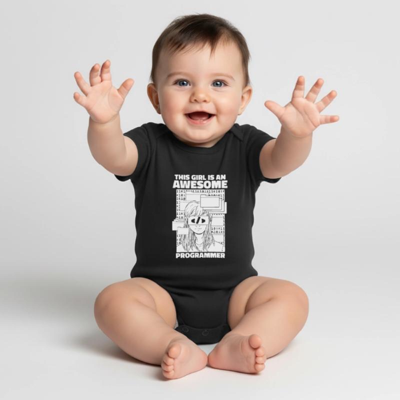 Developer Coder Programmer Girl Baby Premium short-sleeve bodysuit