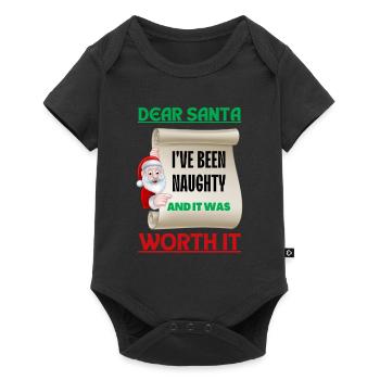 Dear Santa I've Been Naughty And It Was Worth It - Baby Premium short-sleeve bodysuit - black - Front