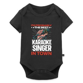 Karaoke Funny - Baby Premium short-sleeve bodysuit - black - Front