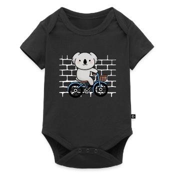 Koala Bear Bike - Baby Premium short-sleeve bodysuit - black - Front