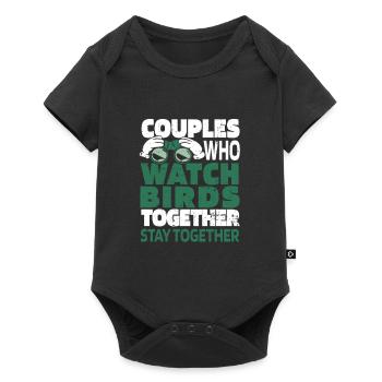 Couple d’ornithologues amateurs - Body à manches courtes Premium Bébé - noir - Devant