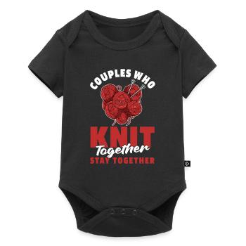 Couple de tricot - Body à manches courtes Premium Bébé - noir - Devant