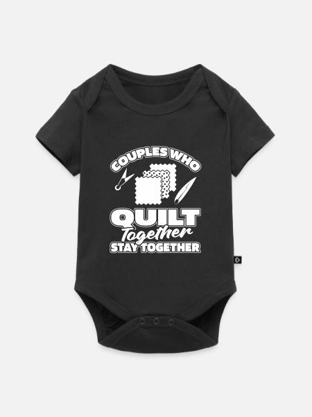 Quilting Paar - Baby Premium Kurzarmbody - Schwarz