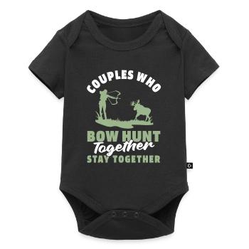 Bow Hunting Bow Hunter Couple - Baby Premium short-sleeve bodysuit - black - Front