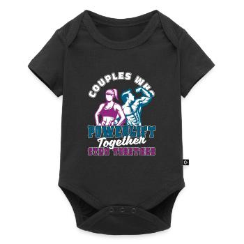 Powerlifting Powerlifter Pair - Baby Premium short-sleeve bodysuit - black - Front