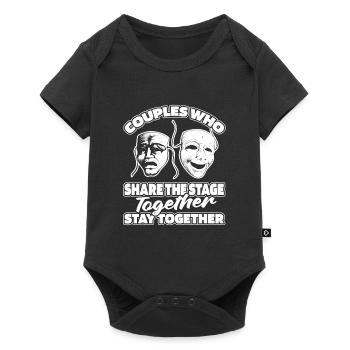 Couple d’acteurs de théâtre - Body à manches courtes Premium Bébé - noir - Devant